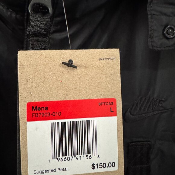 Nike Sportswear Tech Woven Black N24 Packable Lined Jacket Men's L FB7903-010 - Picture 7 of 8